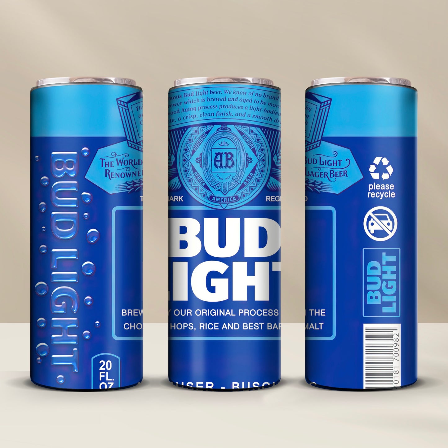 Bud Light Beer 20oz Tumbler Wrap Digital Download PNG